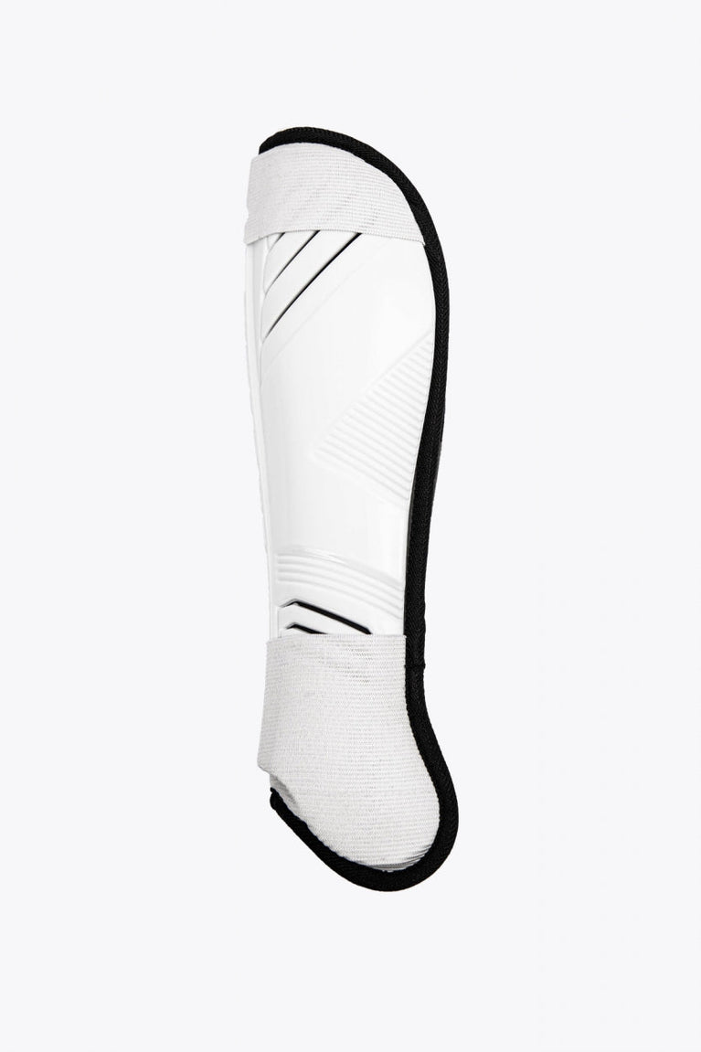 Osaka Shinguard white and black with logo. Side view
