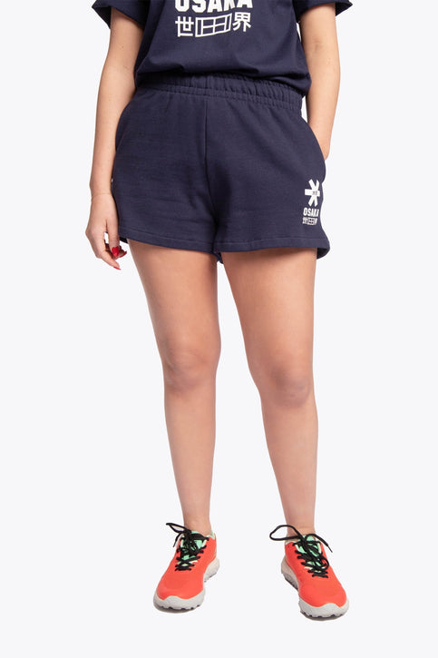 Osaka Women Short - Court Classic | Navy Osaka women shorts in navy with white logo. Front flatlay view