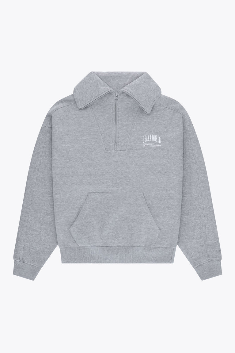 Osaka Women Half Zip Sweater | Heather Grey