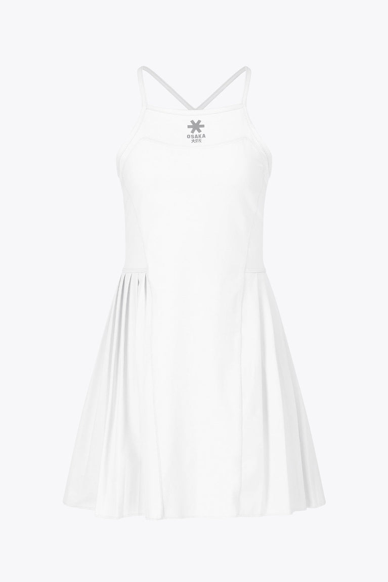 Osaka Women Pleated Tech Dress | White