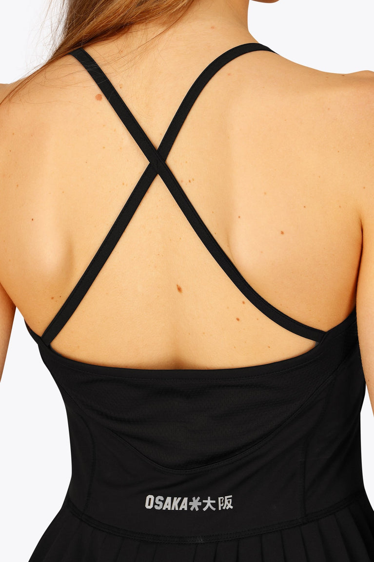 Osaka Women Pleated Tech Dress | Black