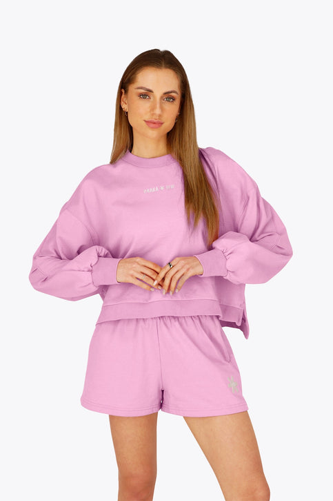 Osaka Women Cropped Sweater | Begonia Pink Osaka Women Cropped Sweater | Begonia Pink