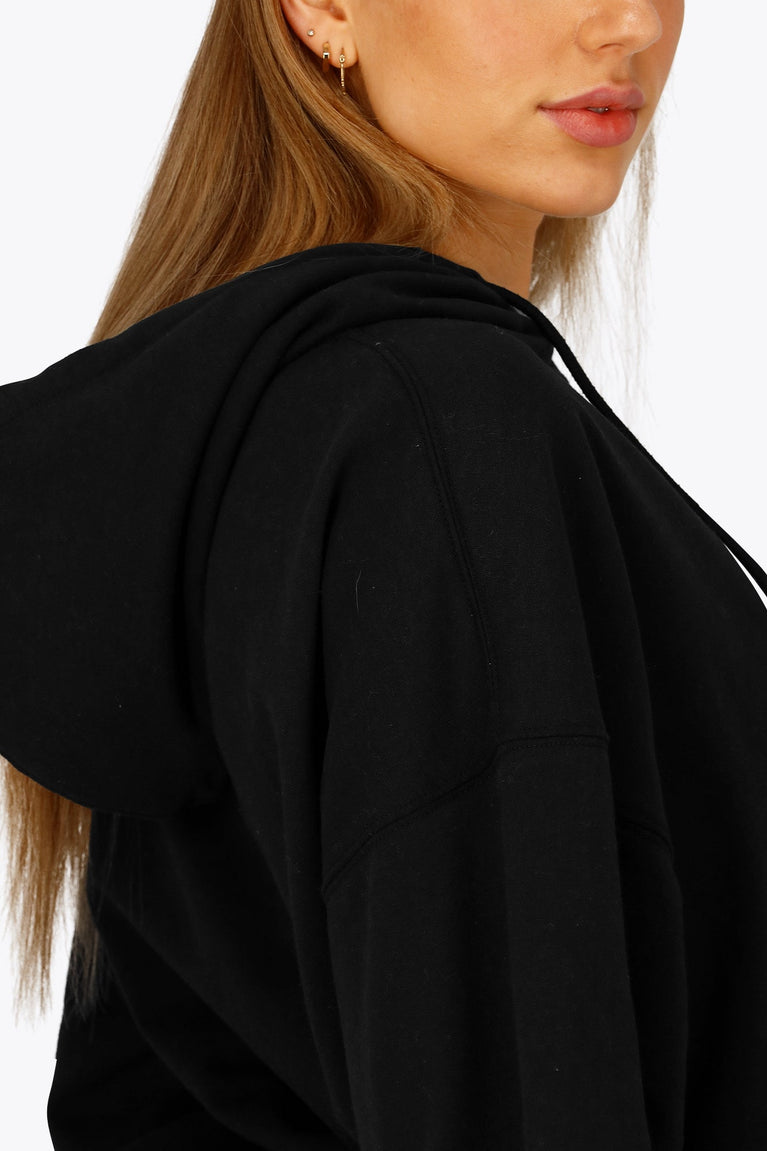 Osaka Women Cropped Hoodie | Black