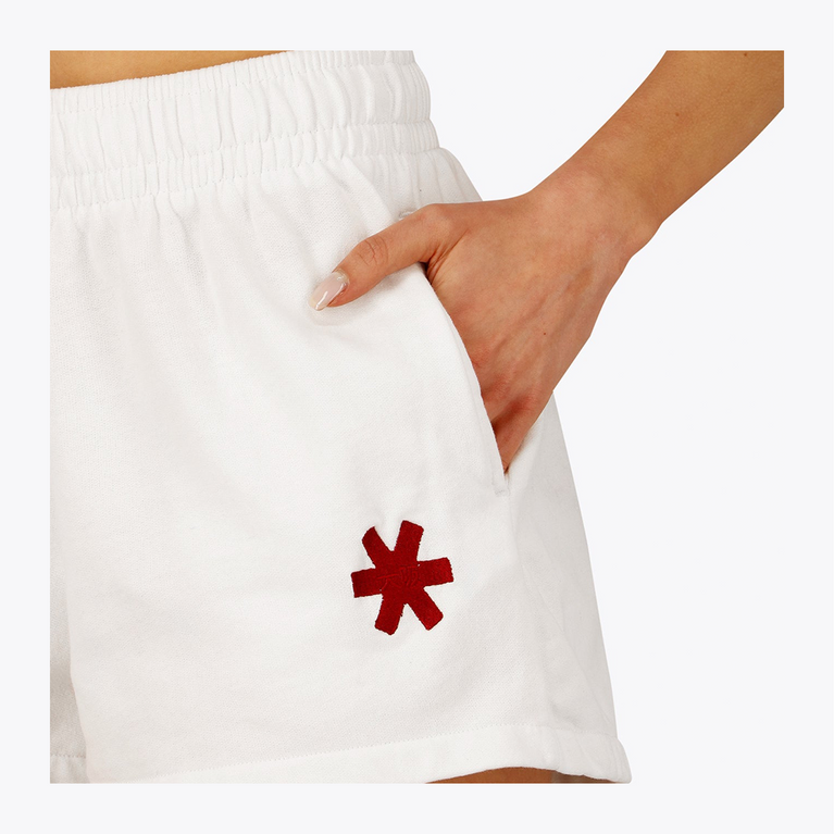 Osaka Women Shorts #White | Close up of logo