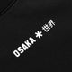 Osaka unisex sweater signature black with white logo. Front detail logo view