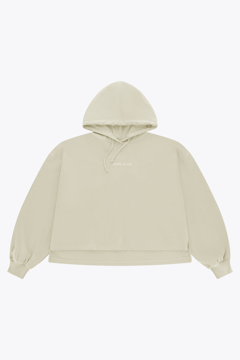 Osaka Women Cropped Hoodie | Warm Grey