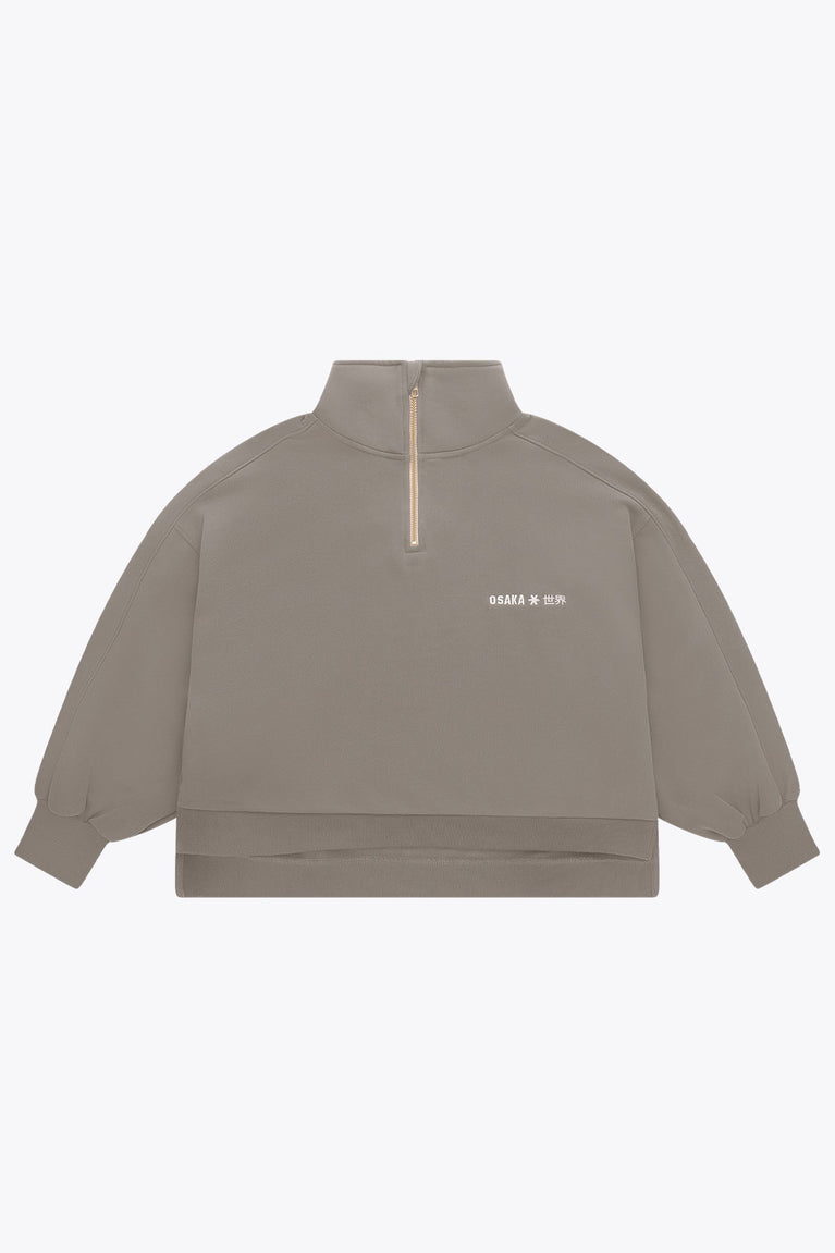 Osaka Women Cropped Half Zip Sweater | Cloudburst