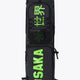 Pro Tour stickbag extra large in black with logo in green. Front view