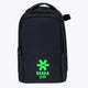 Osaka sports backpack in black with logo in green. Front view