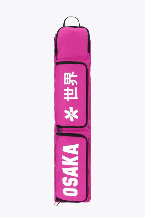 Osaka Sports Stickbag Medium | Pink Osaka sports stickbag medium in pink with logo in white. Front view