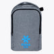 Osaka sports backpack in light grey with logo in blue. Front view