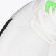 Osaka footwear Ido Mk1 in white and green with logo in white. Detail shoelace view