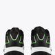 Osaka footwear Ido Mk1 in black and green with logo in black. Back view