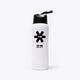 Osaka Kuro aluminium water bottle in white with logo in black. Front view