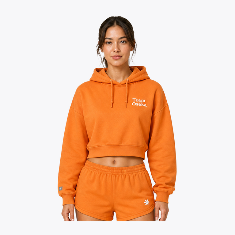 Osaka Women Cropped Hoodie - Logo | True Orange