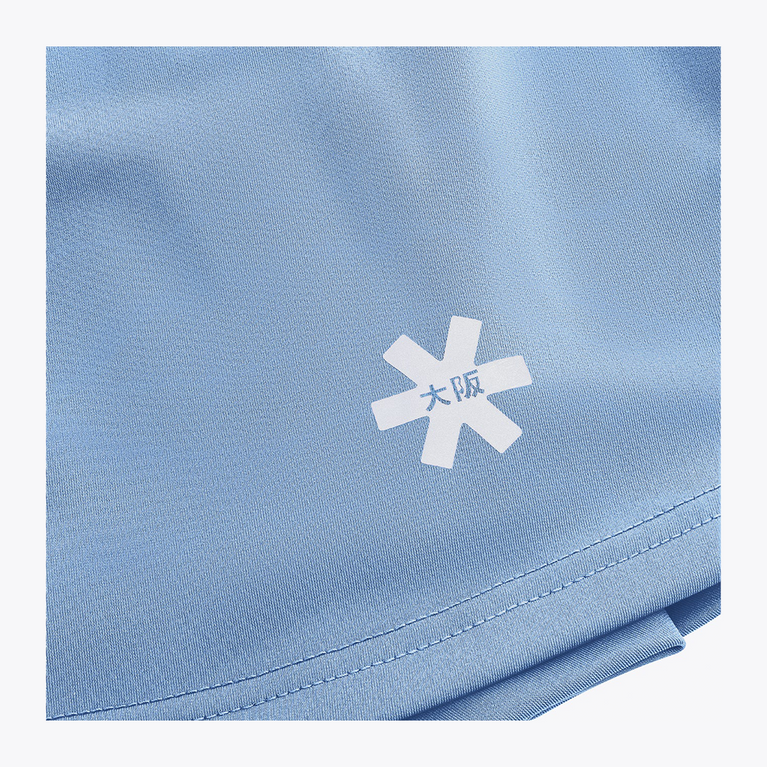 Osaka Women Floucy Active Skort Silver Lake Blue | #Silver-Lake-Blue | Front Logo Image