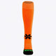 Osaka Field Hockey Socks in orange with Osaka logo in green. Front view