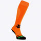 Osaka Field Hockey Socks in orange with Osaka logo in green. Side view