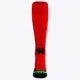 Osaka Field Hockey Socks in red with Osaka logo in green. Front view