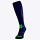 Osaka Field Hockey Socks in navy with Osaka logo in green. Front view