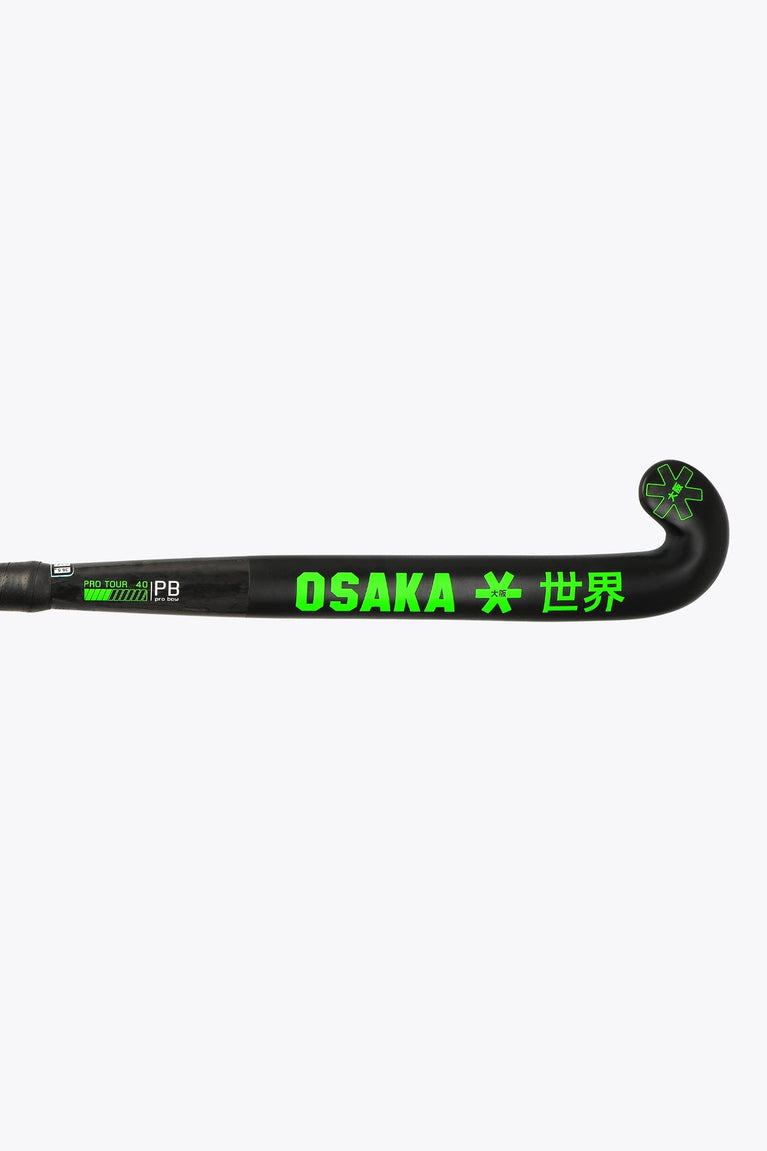 Osaka Field Hockey Stick Pro Tour 40 2.0 - Pro Bow - LTD Edition White | Iconic Black