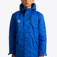 Boy wearing the Osaka Kids Stadium Jacket in Navy Blue. Front view