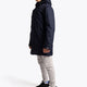 Boy wearing the Osaka Kids Stadium Jacket in Navy. Side view