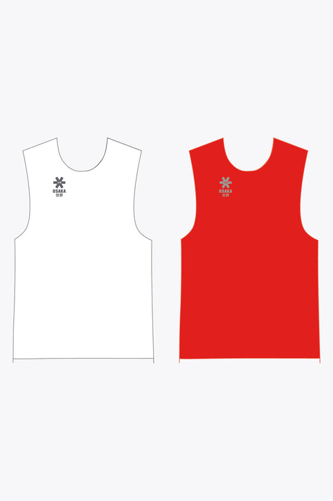Osaka Reversible Bib | White-Red Osaka Reversible Bib | White-Red