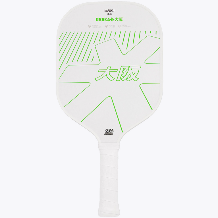 Osaka Kazoku Pickleball Paddle – White | Glass Fiber, 13mm Thickness