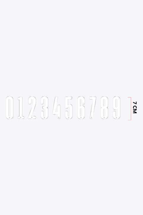 Numbers Small 7cm | White Numbers Small 7cm | White