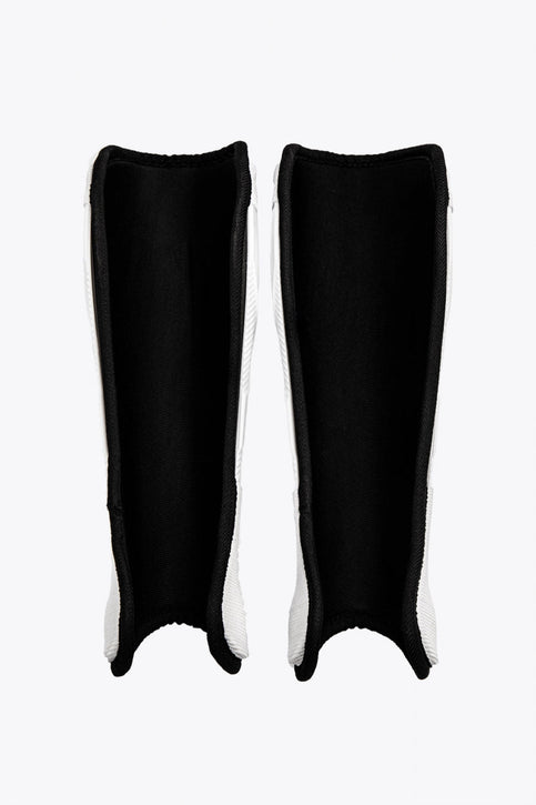 Osaka Shinguard white and black with logo. Front view