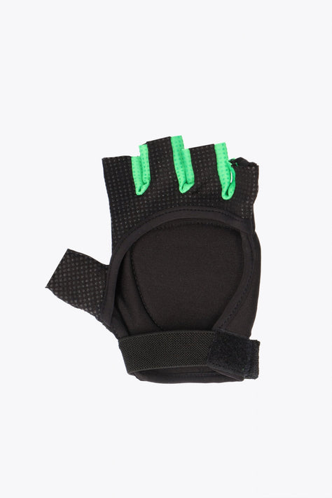 Osaka Tekko glove green and black with logo. front view