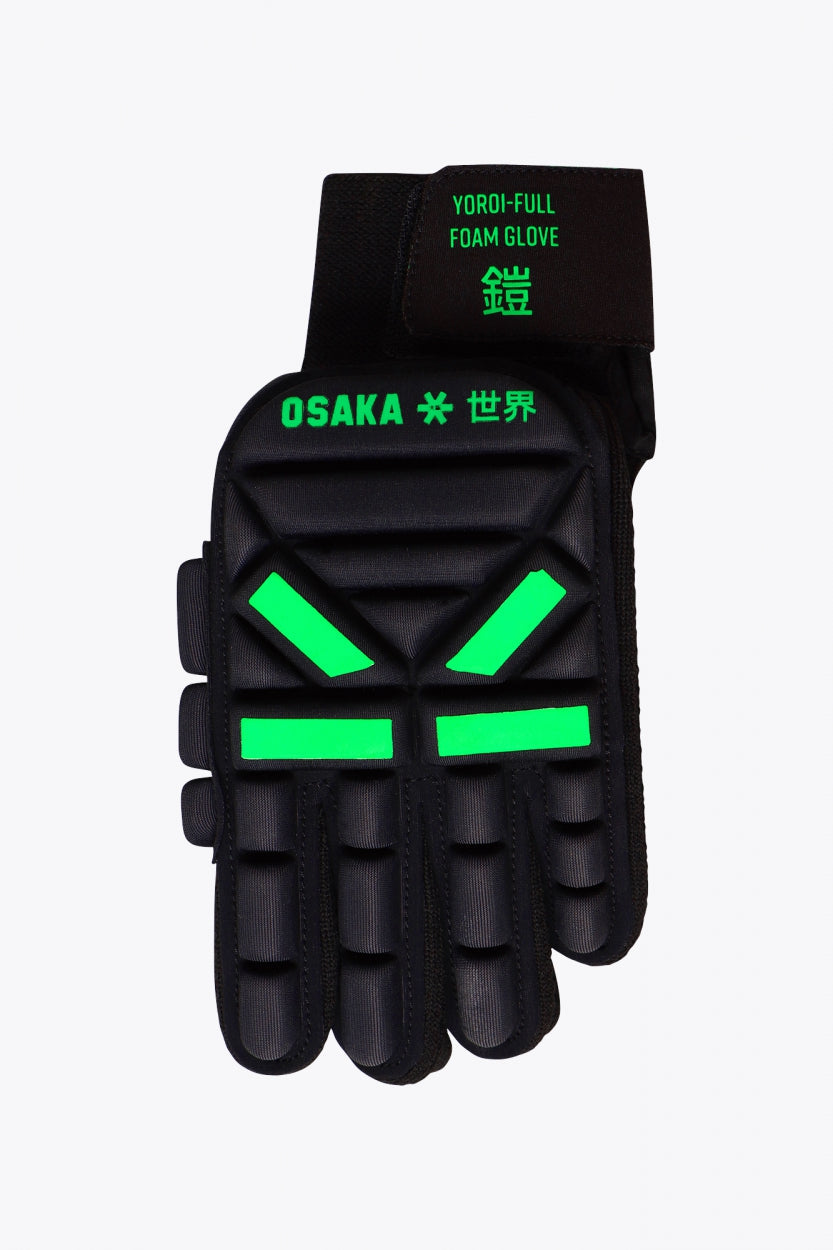 Osaka Hockey Indoor Glove Yoroi Full Foam - Right Hand | Iconic Black