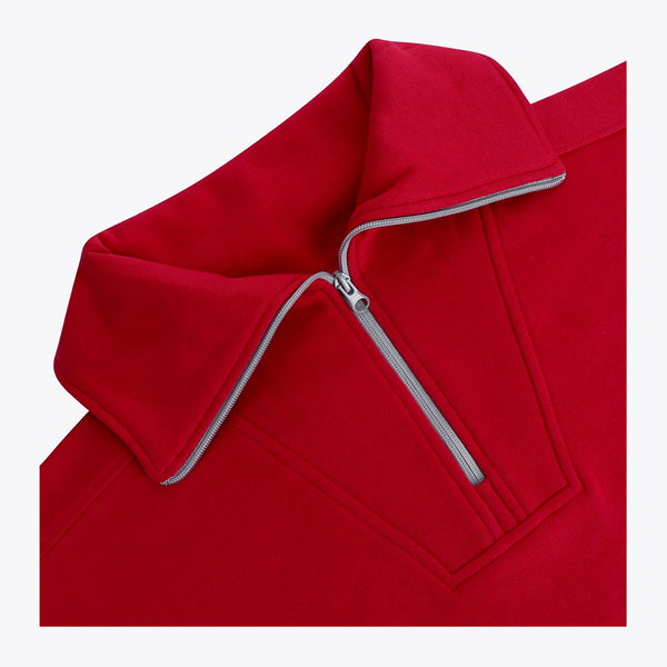 Osaka Women Half Zip Sweater #Red