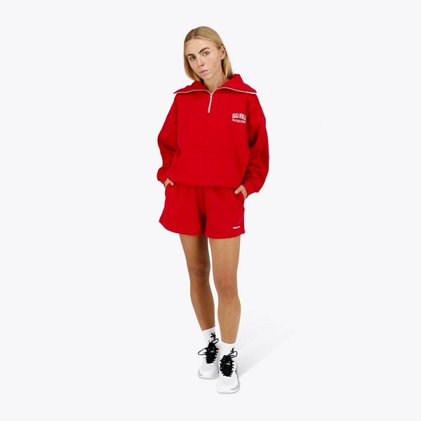 Osaka Women Half Zip Sweater #Red
