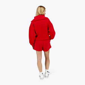 Osaka Women Half Zip Sweater #Red