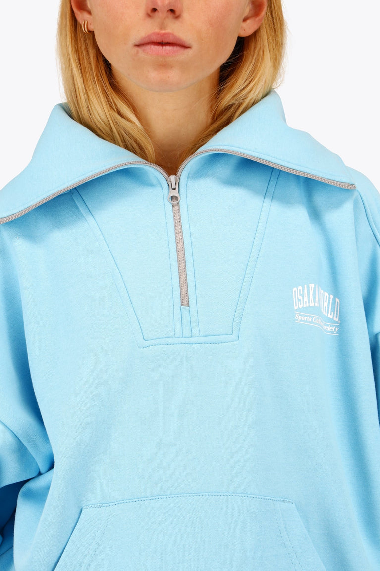 Osaka Women Half Zip Sweater | Blue Topaz