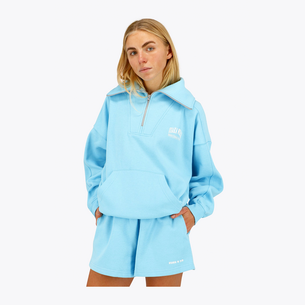 Osaka Women Half Zip Sweater #LightBlue 