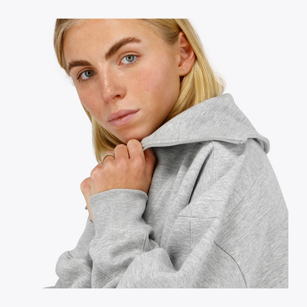 Osaka Women Half Zip Sweater #LightGrey