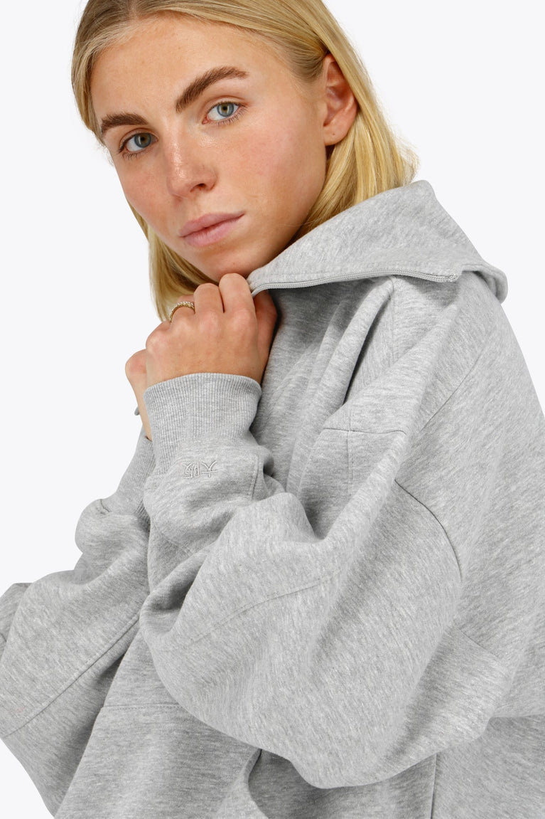 Osaka Women Half Zip Sweater | Heather Grey