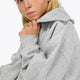 Osaka Women Half Zip Sweater | Heather Grey