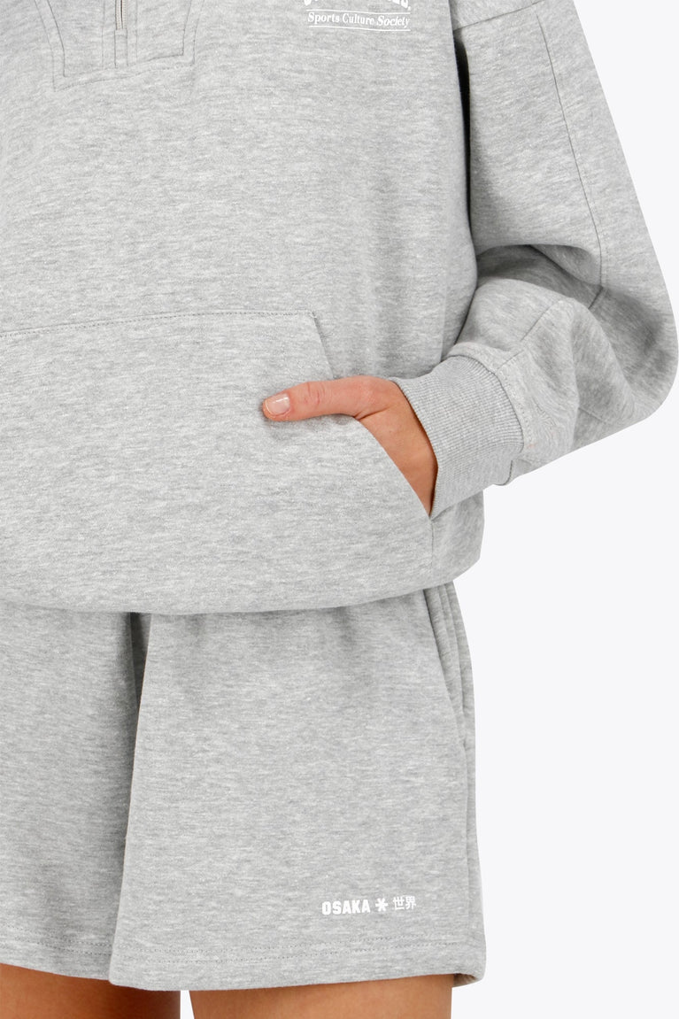 Osaka Women Half Zip Sweater | Heather Grey