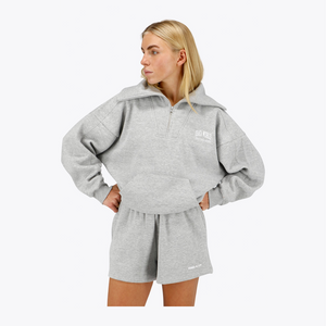 Osaka Women Half Zip Sweater #LightGrey