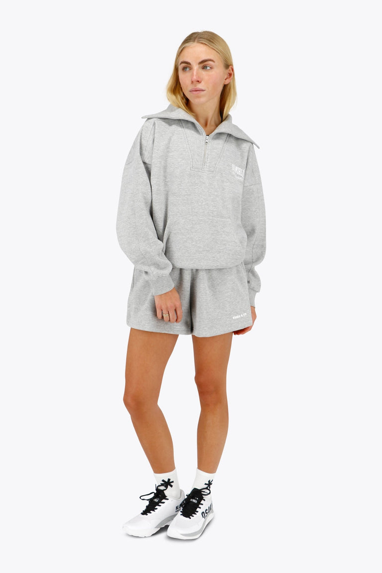 Osaka Women Half Zip Sweater | Heather Grey