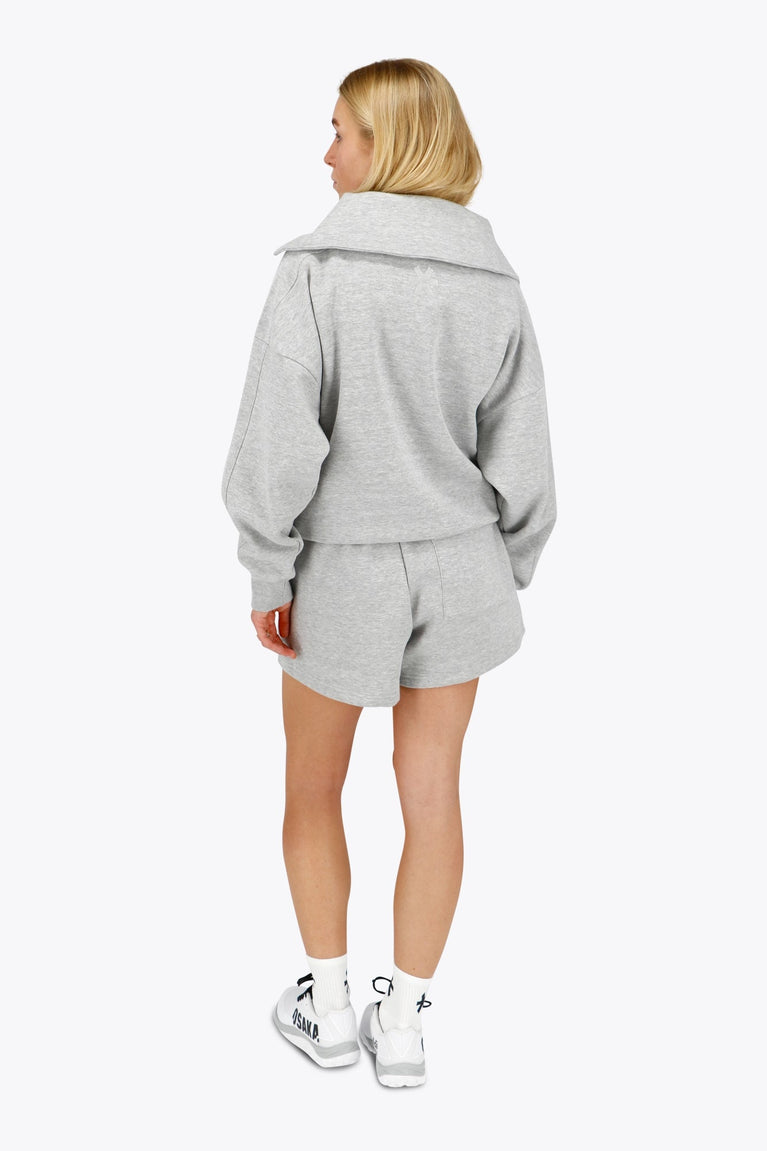 Osaka Women Half Zip Sweater | Heather Grey