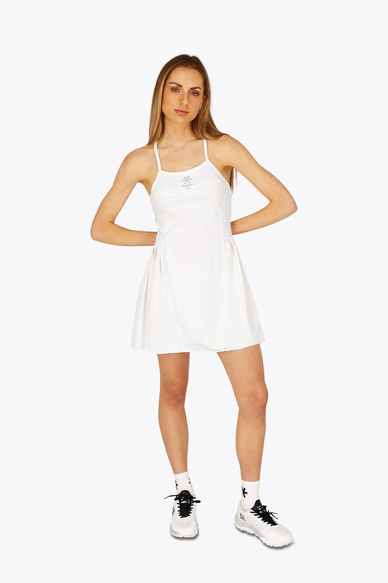 Osaka Women Pleated Tech Dress | White