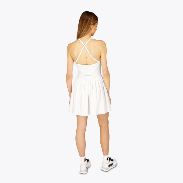 Osaka Women Pleated Tech Dress #White