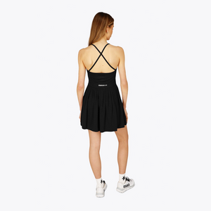 Osaka Women Pleated Tech Dress #Black