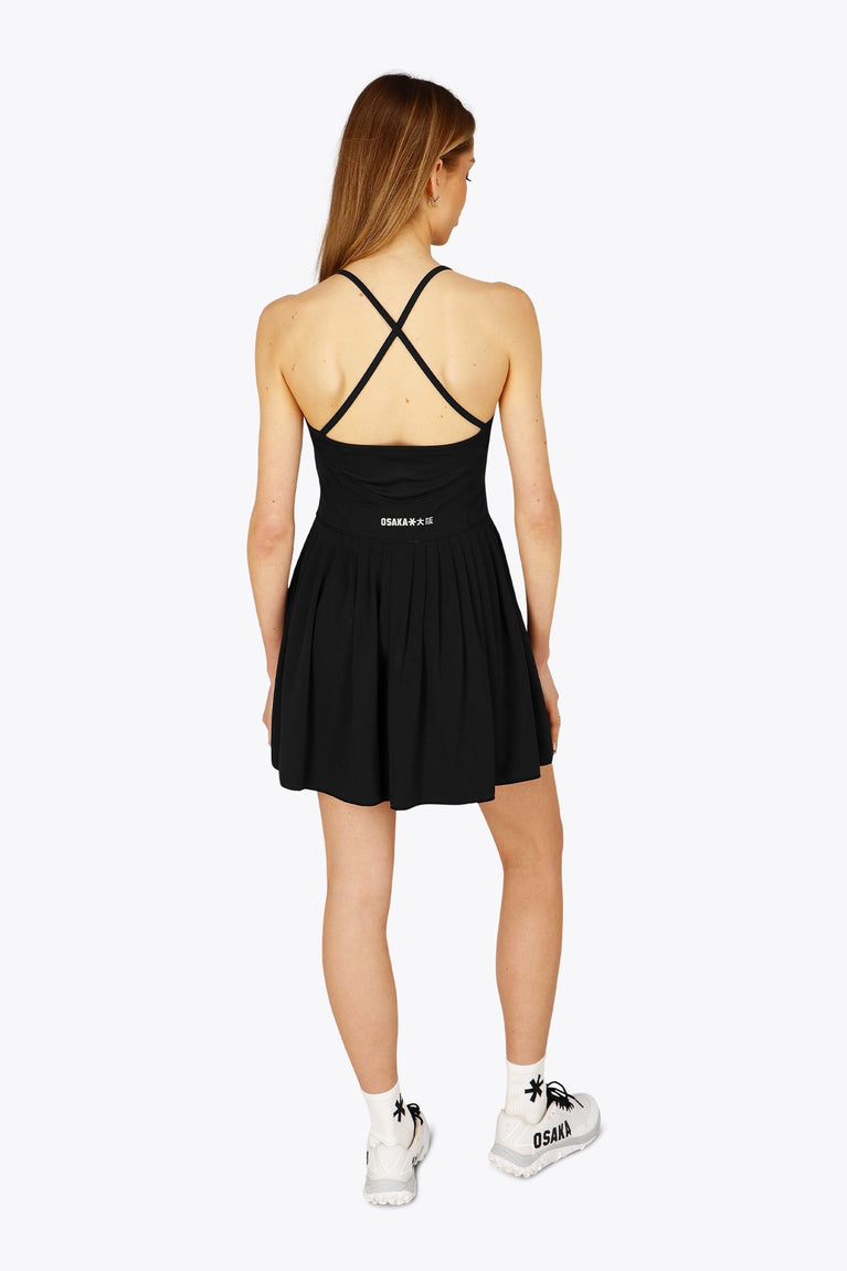 Osaka Women Pleated Tech Dress | Black