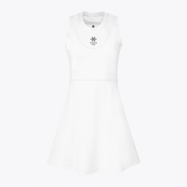 Osaka World Floucy Dress #White | Front of product